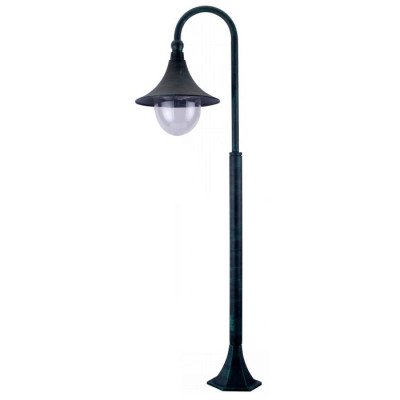 Arte Lamp MALAGA, Светильник уличный архитектурный, цвет арматуры - СТАРАЯ МЕДЬ, цвет плафона/декора - ПРОЗРАЧНЫЙ, 1х75W E27, A1086PA-1BG