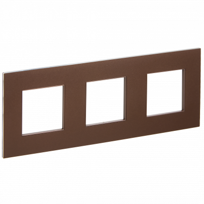 SKANDY Рамка 3-мест. SK-F33Br металл шоколад IEK, SK-M32-M-K30