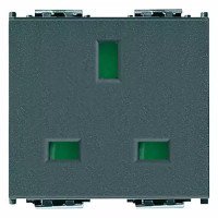 Vimar Розетка 2P+T 13A английский стандарт, серая, 16260