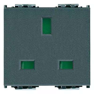 Vimar Розетка 2P+T 13A английский стандарт, серая, 16260