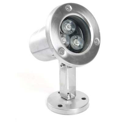 Прожектор светодиодный стационарный,  80*80*130mm, IP68 3W 24V RGB ,LL-822, Feron 48467
