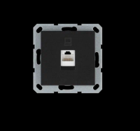 Интернет-розетка RJ45 с накладкой, цвет Антрацит, G6105B, Jasmart Electric