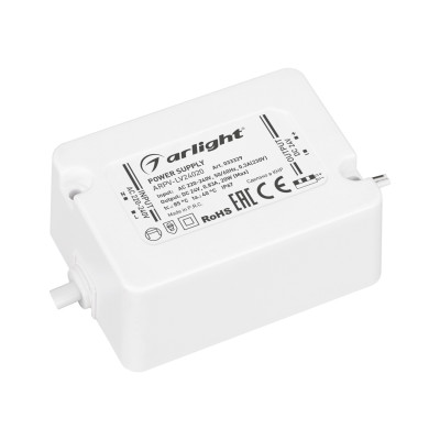 Блок питания ARPV-LV24020 (24V, 0.83A, 20W) (Arlight, IP67 Пластик, 3 года), 033329