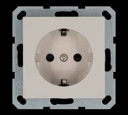 Розетка SHUKO© с защитными шторками 16A 250V~ 2P+T, цвет Тауп, G5501T, Jasmart Electric