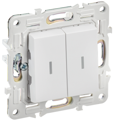 SKANDY Выключ. 2-кл. с инд. 10А SK-V09W арк. бел. IEK, SK-V20-1-10-K01