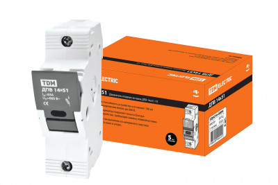 Держатель плавких вставок ДПВ 14х51 1П TDM Electric, SQ0216-0004