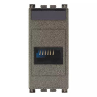 Vimar Телефонная розетка израильский стандарт, Metal, 19324.M