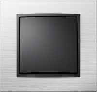 Berker Выключатель 1-клавишный, матовый антрацит/нержавеющая сталь, серия B.7 Berker Выключатель 1-клавишный, матовый антрацит/нержавеющая сталь, серия B.7