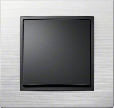 Berker Выключатель 1-клавишный, матовый антрацит/нержавеющая сталь, серия B.7