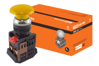 Кнопка AEА-22 "Грибок" желтый d22мм 1з+1р TDM Electric, SQ0704-0036