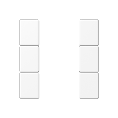 Набор накладок 3 группы для модулей F50; термопласт; белый матовый, A503TSAWWM
