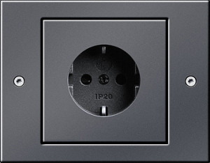 Gira Розетка 2к+з, Антрацит, серия TX_44