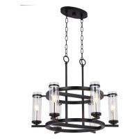 ST LUCE SL334.403.06 Люстра подвесная ST-Luce Черный, Никель/Прозрачный E14 6*60W