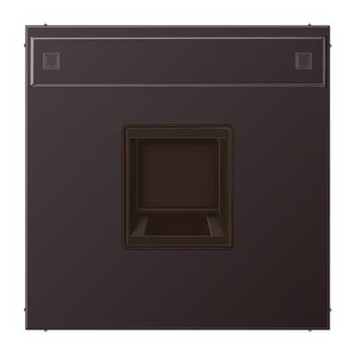 Плата (фиксация защёлкиванием) с полем для надписи для одного модуля; металл; дарк, AL1969-15NAWED