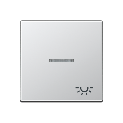 клавиша с символом "свет" с линзой, алюминий, A590KO5LAL