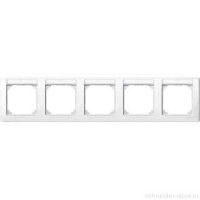 M-Smart Рамка 5-ная горизонт. с полем для надписи, полярно-бел.