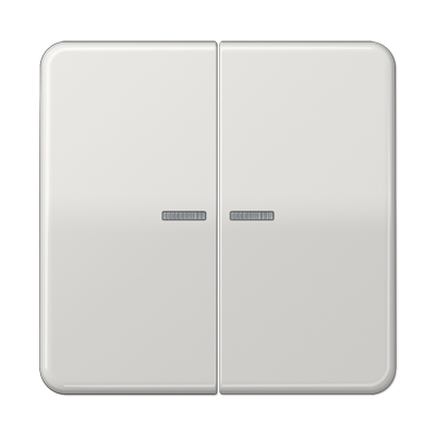 Клавиши ударопрочные для сдвоенногых выключателей с подсветкой; светло-серые, CD595KO5BFLG