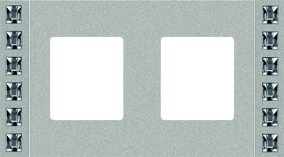 FD01262CB Fede Crystal De Luxe Sand Рамка 2-ная, Bright Chrome