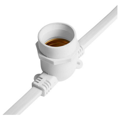 Гирлянда 230V  100 E27 белый, шаг 25cm, IP 65, 25м +1,5м шнур,  CL25-25, Feron 48166