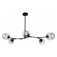 Evoluce SLE154843-05 Светильник подвесной Черный/Дымчатый E27 5*40W