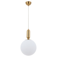 Arte Lamp BOLLA-SOLA, Подвес, цвет арматуры - ПОЛИРОВАННАЯ МЕДЬ, цвет плафона/декора - БЕЛЫЙ, 1х60W E27, A3325SP-1PB