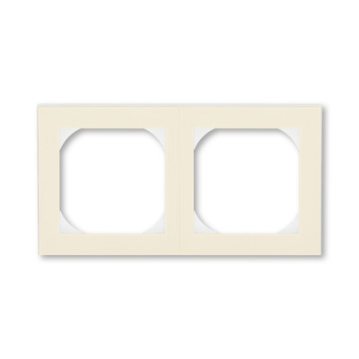 3901H-A05520 17 - Рамка ABB Levit 2 поста 55х55 для механизмов BJE слоновая кость / белый - 2CHH015520A4017