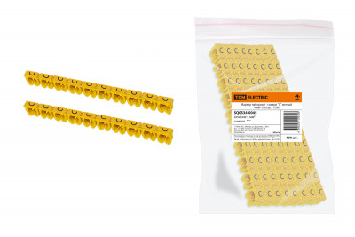 Маркер наборный - символ "C" желтый 4 мм2 (100 шт.) TDM Electric, SQ0534-0045