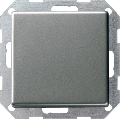 12720 - Gira Edelstahl Переключатель 1-клавишный  10А; 250В;~,скошенные края