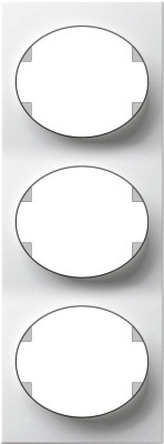 5573 BL - Рамка 3-постовая вертикальная, серия TACTO, цвет альп. белый, ABB