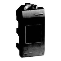 ДКС Компьютерная розетка RJ45 кат.6A, 8P8C, Brava, черная, 1мод, 77678N