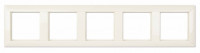 Рамка 5-постов; Eco Profi; термопласт; слоновая кость, EP485