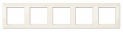Рамка 5-постов; Eco Profi; термопласт; слоновая кость, EP485