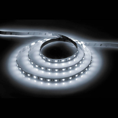 Лента светодиодная, 60SMD(5050)/m 14.4W/m 12V 3m 6500К c драйвером, LS606 с адаптером с вилкой в комплекте, Feron 27720
