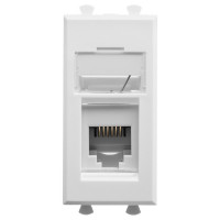 4400311 - ДКС Телефонная розетка RJ-12 модульная, "Avanti", "Белое облако", 1 модуль