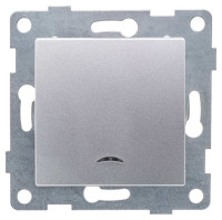 GUSI Ugra МЕХАНИЗМ Выкл. 1кл. (инд), скрытая установка, 10А, 250В. Цвет: серебро., С11В18-004