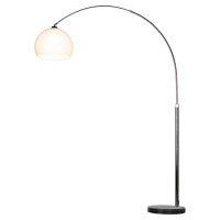 LUSSOLE MARBLE Торшер, цвет основания - хром, плафон - акрил (цвет - белый), 1x60W E27, LSP-0639