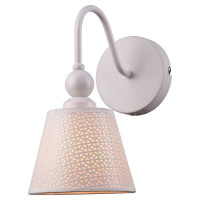 LUSSOLE HARTFORD Бра, цвет основания - белый, плафон - ткань (цвет - белый), 1x40W E27, LSP-8032