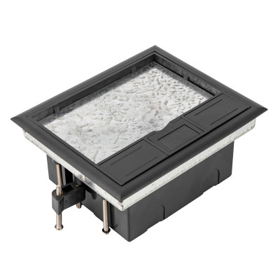 Donel Лючок в пол 8 мод. (4 мод. 45х45 мм.), крышка ABS + гальванизированная стальная вставка, DFB8