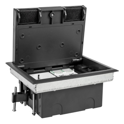 Donel Лючок в пол 8 мод. (4 мод. 45х45 мм.), крышка ABS + гальванизированная стальная вставка, DFB8