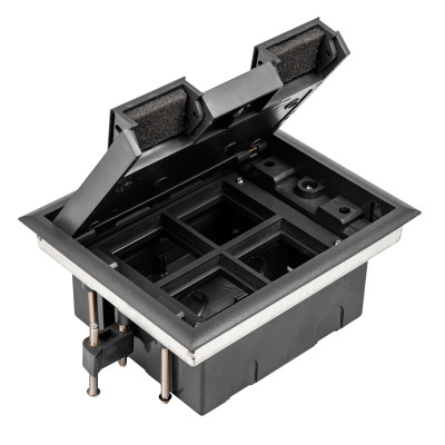 Donel Лючок в пол 8 мод. (4 мод. 45х45 мм.), крышка ABS + гальванизированная стальная вставка, DFB8