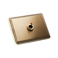 Fontini Выключатель 1-клавишный, цвет бронза, ручка с кристаллом Swarovski,  Fontini, серия Font barcelona 1950