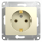 Glossa Розетка 2К+З 16А 250В~, беж.