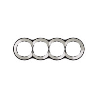 Simon 88640-33 S88 Рамка 4 поста, круг, S88, хром