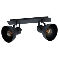 43432 Спот BARNSTAPLE 1, 2х40W (E27), L475, B90, дерево, сталь, черный/сталь, черный