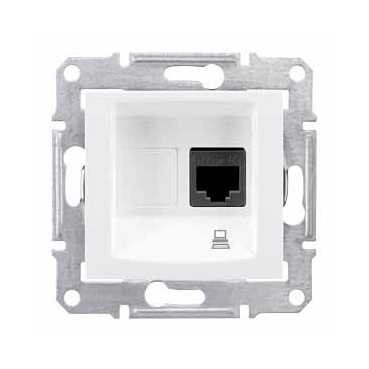 SDN4300121 - SE Sedna Бел Розетка компьютерная 1-ая RJ45 кат. 5e UTP, Schneider Electric