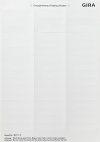 2874112 Gira Листы для надписей 15,8x67 мм