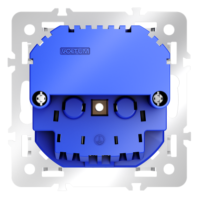 Механизм розетки с заземлением и защитными шторками 16А, с USB A+A, S70, VLS0404M
