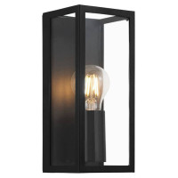 99123 Бра AMEZOLA, 1х60W (E27), L110, B100, H260, сталь, черный/стекло, прозрачный