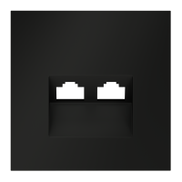 Накладка для розетки компьютерной двойной RJ45+RJ45 кат.6, S70 (черный матовый), VLS001408 Накладка для розетки компьютерной двойной RJ45+RJ45 кат.6, S70 (черный матовый), VLS001408