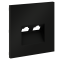 Накладка для розетки компьютерной двойной RJ45+RJ45 кат.6, S70 (черный матовый), VLS001408
